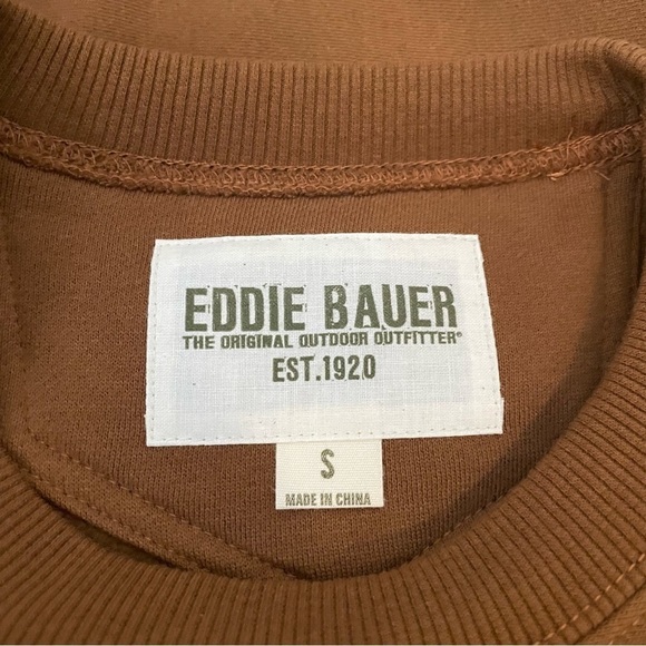 Eddie Bauer Brown Crewneck Sweater Size Small - Picture 3 of 6